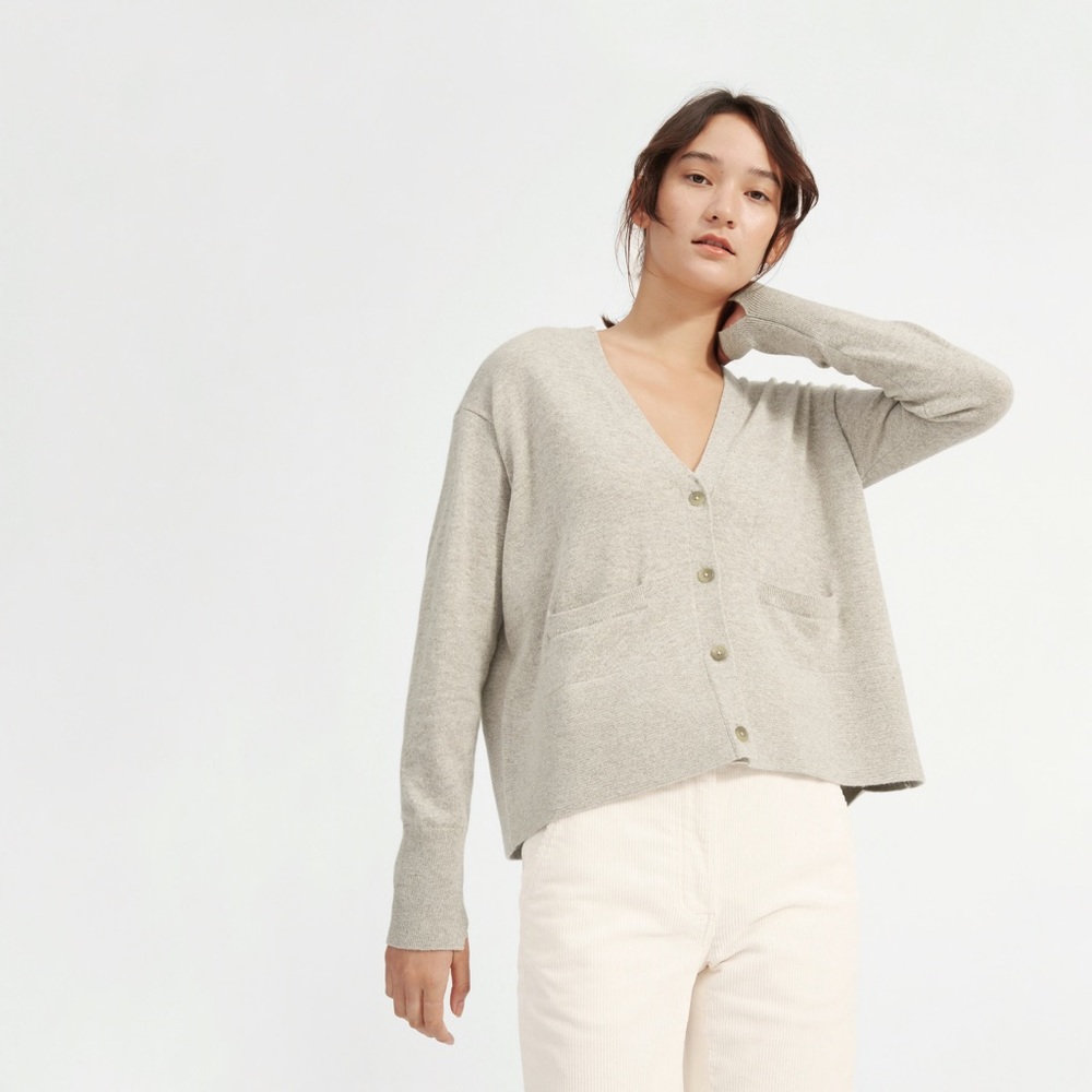 Everlane cashmere square v-neck cardigan